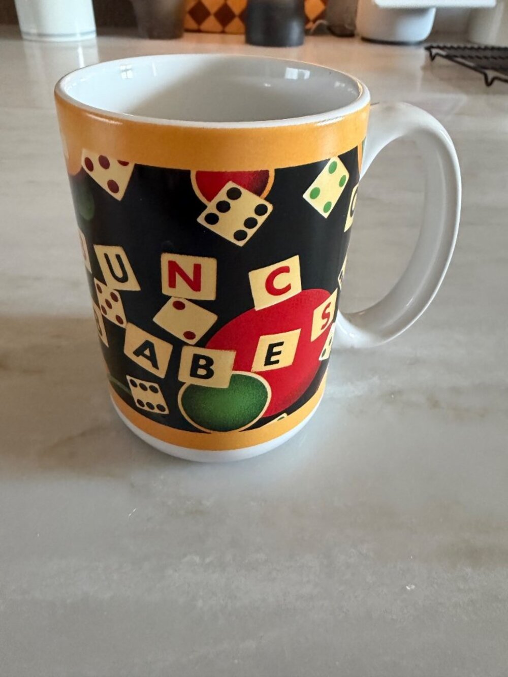 Bunco Babe Ceramic Mug By Certified International With Colorful Dice & Letters D